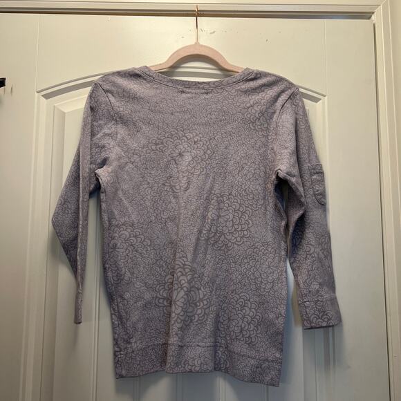 Fresh Produce Women’s 3/4 Sleeve Floral Print‎ V-Neck Pullover Shirt Size S Gray - Picture 5 of 5